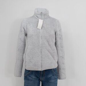 Uniqlo Pastel Grey Sherpa Fleece Jacket XS